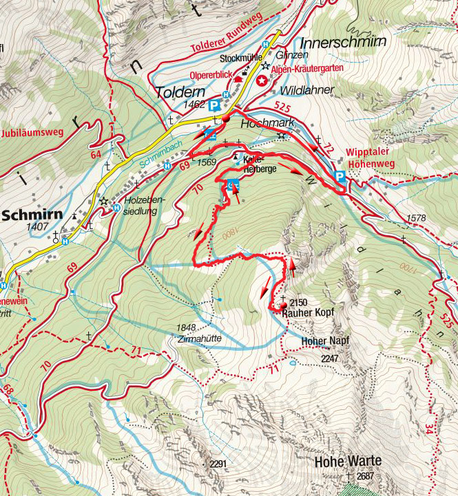 Rauher Kopf (2150m) von Toldern Rauher Kopf (2150m) von Toldern