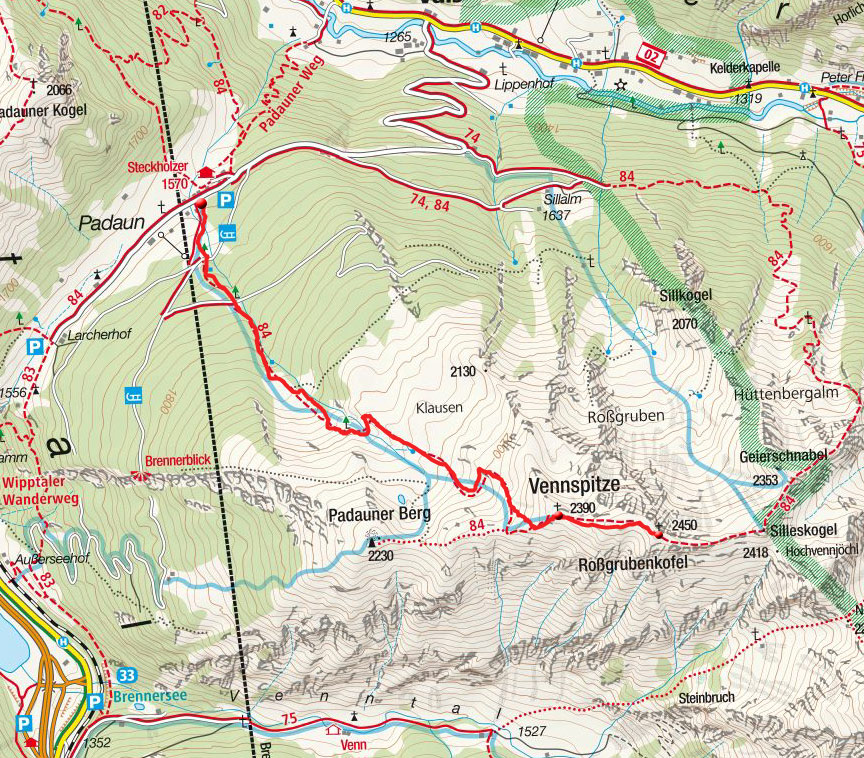 Vennspitze & Rossgrubenkofel von Padaun Vennspitze & Rossgrubenkofel von Padaun