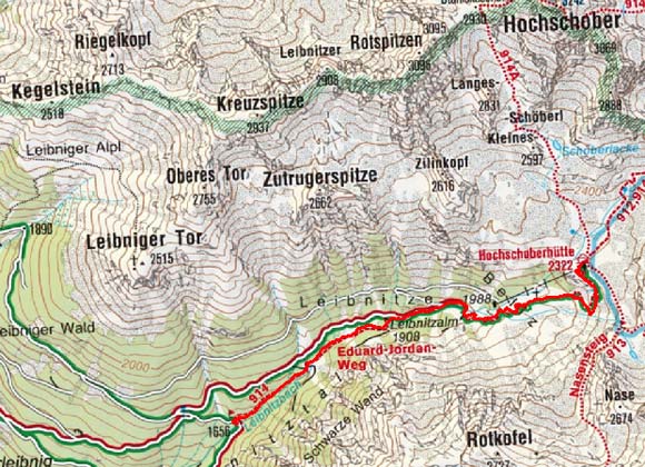Hochschober Hütte (2322 m) durch das Leibnitztal Hochschober Hütte (2322 m) durch das Leibnitztal