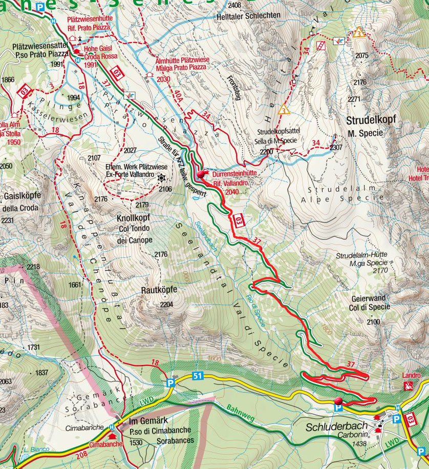 Dürrensteinhütte von Schluderbach - Wanderung Dürrensteinhütte von Schluderbach - Wanderung