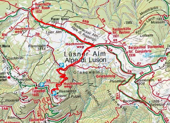 Naturhotel Runa (1832 m) von Lüsen Berg-Herol Naturhotel Runa (1832 m) von Lüsen Berg-Herol