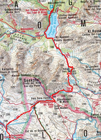 Senneshütte (2126 m) über die Ofenscharte Senneshütte (2126 m) über die Ofenscharte