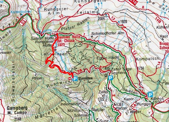 Klausner Hütte (1923 m) von Steineben Klausner Hütte (1923 m) von Steineben
