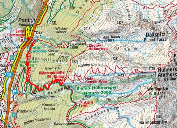 Hühnerspielhütte (1870 m) von Pontigl Hühnerspielhütte (1870 m) von Pontigl