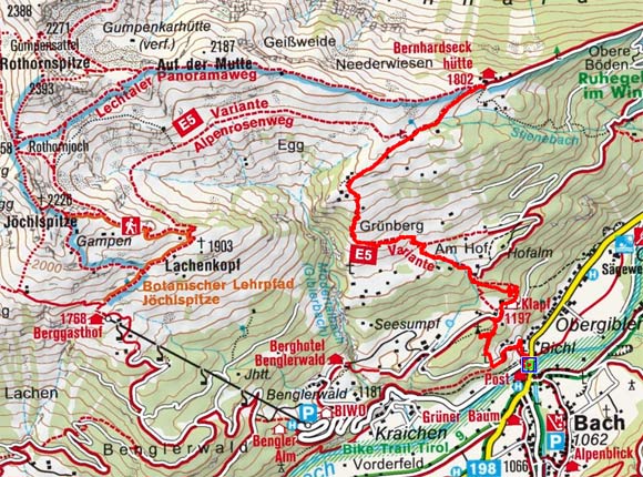 Bernhardseck Hütte (1812 m) von Bach Bernhardseck Hütte (1812 m) von Bach