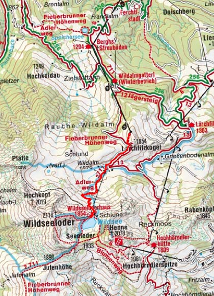 Wildseeloderhaus (1854 m) vom Lärchfilzkogel Wildseeloderhaus (1854 m) vom Lärchfilzkogel