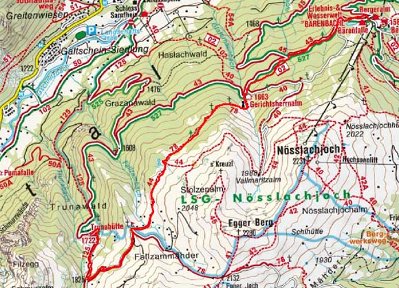 Trunahütte (1750 m) über die Gerichtsherrnalm Trunahütte (1750 m) über die Gerichtsherrnalm