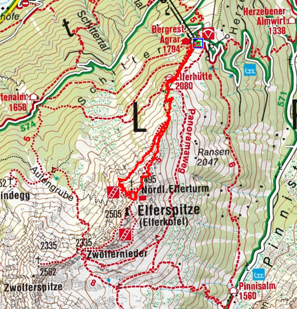 Elfer Nordwand - Klettersteig (Gleirscher Klettersteig) Elfer Nordwand - Klettersteig (Gleirscher Klettersteig)