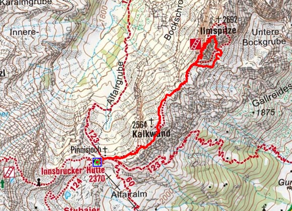 Ilmspitze (Innsbrucker Hütte), 2.692 m Ilmspitze (Innsbrucker Hütte), 2.692 m