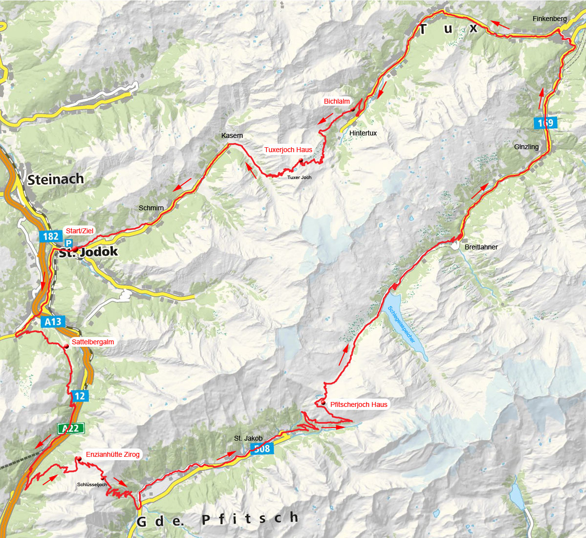 Mit dem Bergrad vom Bergsteigerdorf St. Jodok in 3 Tagen um den Olperer Mit dem Bergrad vom Bergsteigerdorf St. Jodok in 3 Tagen um den Olperer