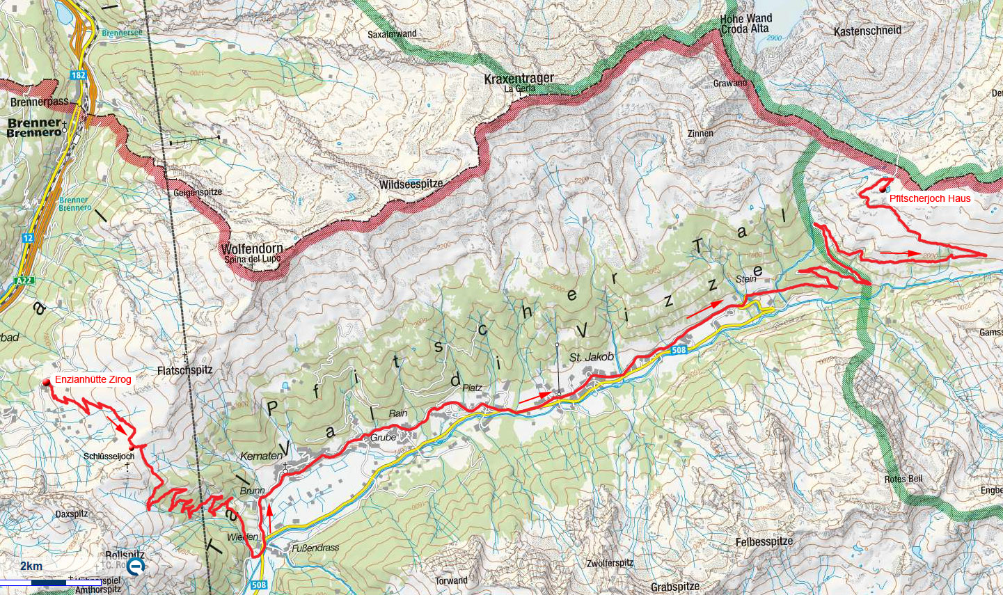 Tag 2: Von der Enzianhütte Zirog zum Pfitscherjoch Haus Tag 2: Von der Enzianhütte Zirog zum Pfitscherjoch Haus