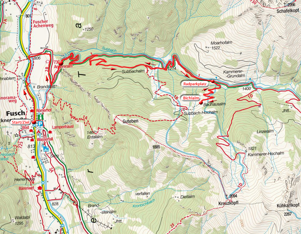 Sulzbachtal & Bichlalm von Fusch an der Glocknerstraße Sulzbachtal & Bichlalm von Fusch an der Glocknerstraße