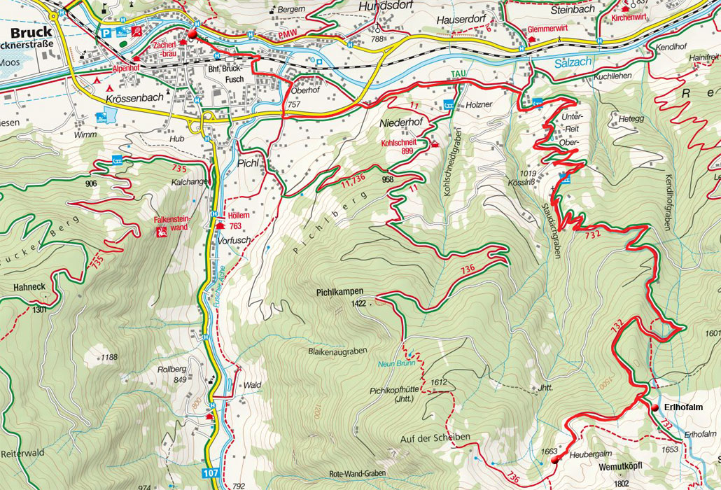 Erlhofalm & Heubergalm von Bruck Erlhofalm & Heubergalm von Bruck