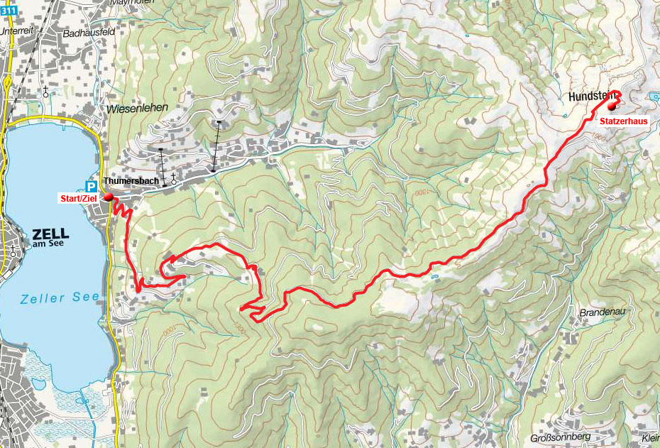 Hundstein & Statzerhaus von Thumersbach bei Zell am See Hundstein & Statzerhaus von Thumersbach bei Zell am See