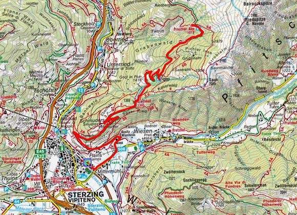 Bahnhof Sterzing - Prantner Alm Bahnhof Sterzing - Prantner Alm