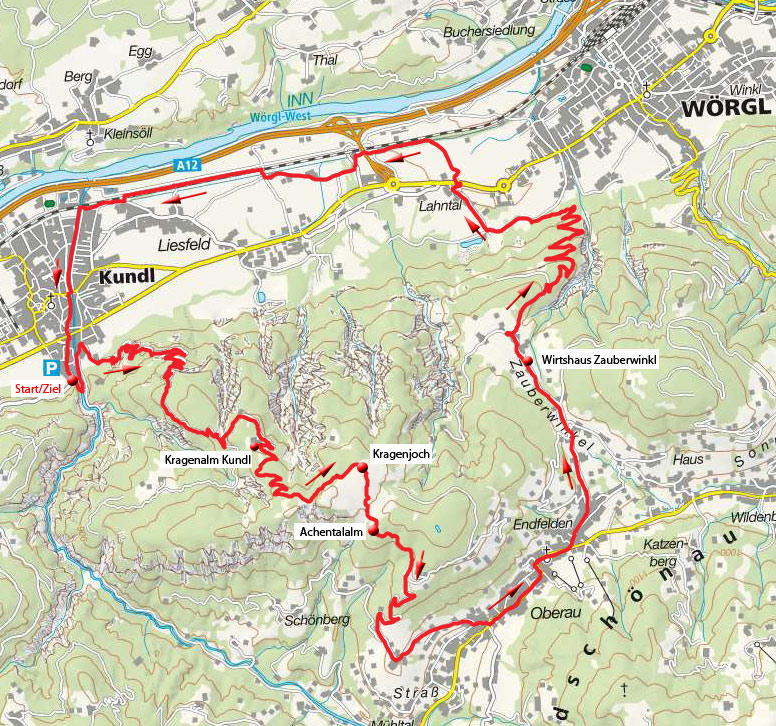 Kragenjoch – Zauberwinkel Rundfahrt von Kundl Kragenjoch – Zauberwinkel Rundfahrt von Kundl