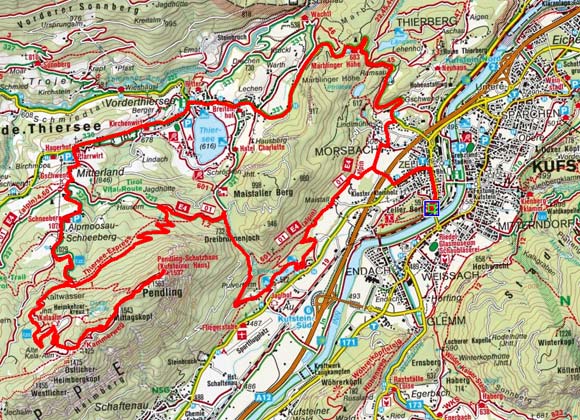 Kufstein - Kalaalm - Pendling Kufstein - Kalaalm - Pendling