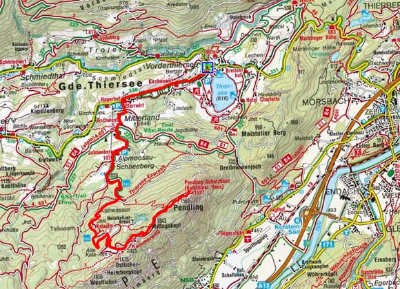 Vorderthiersee - Kalaalm - Pendling Vorderthiersee - Kalaalm - Pendling