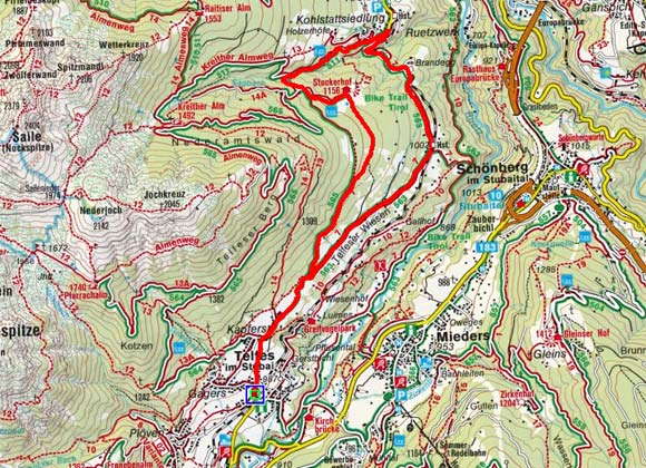 Telfer Wiesen - Stockerhof Rundtour Telfer Wiesen - Stockerhof Rundtour