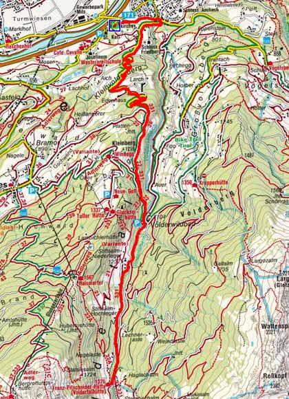 Volders - Voldertalhütte Volders - Voldertalhütte