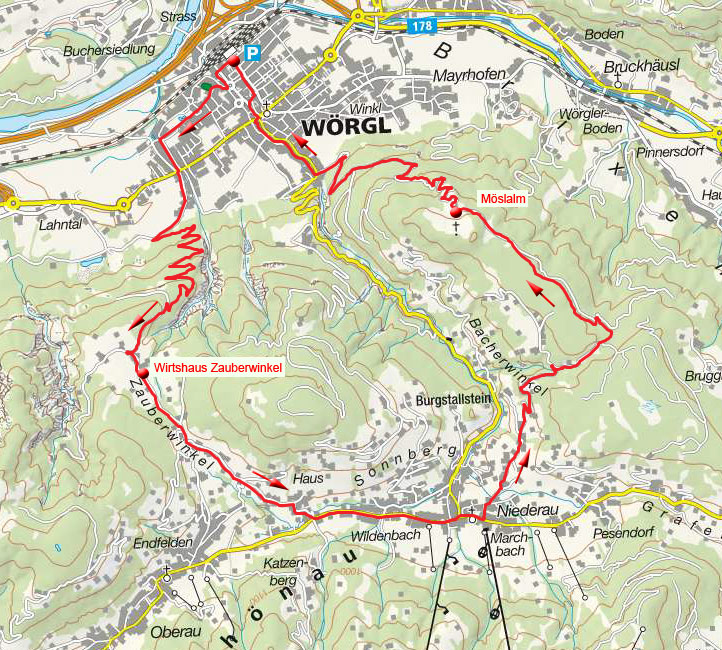 Zauberwinkl – Möslalm – Runde von Wörgl Zauberwinkl – Möslalm – Runde von Wörgl