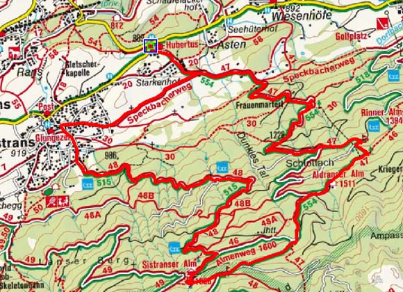 Aldranser Alm - Sistranser Alm Rundtour Aldranser Alm - Sistranser Alm Rundtour