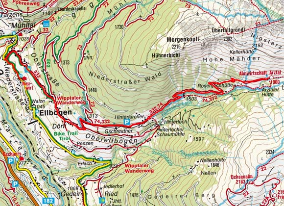 Ellbögen - Arztaler Alm Ellbögen - Arztaler Alm