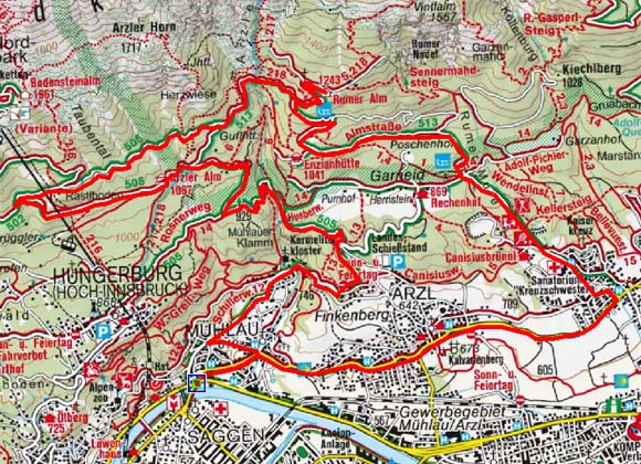 Innsbrucker Panorama Rundtour Innsbrucker Panorama Rundtour