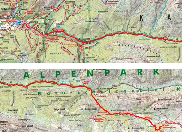 Scharnitz – Kastenalm - Hallerangerhaus Scharnitz – Kastenalm - Hallerangerhaus