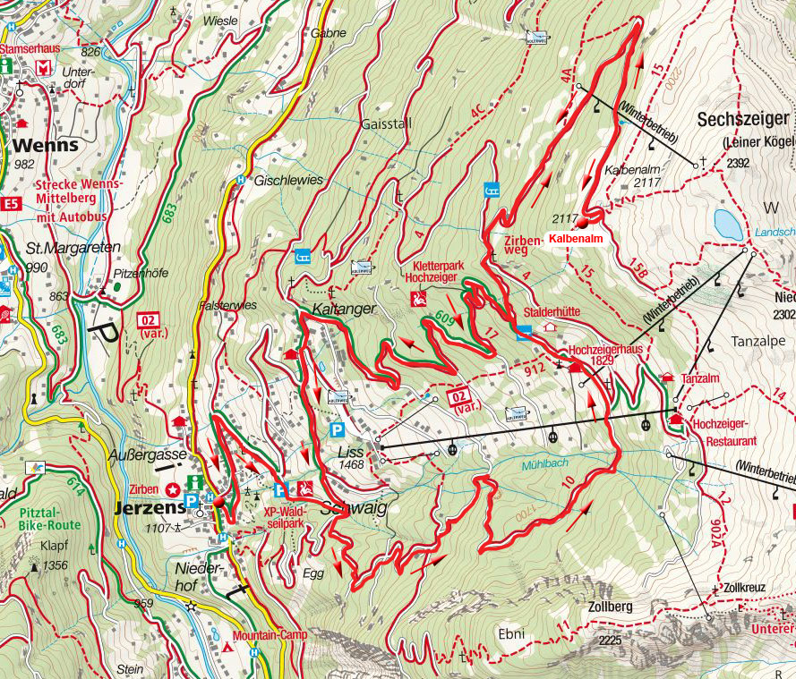 Kalbenalm von Jerzens über Hochzeigerhaus Kalbenalm von Jerzens über Hochzeigerhaus