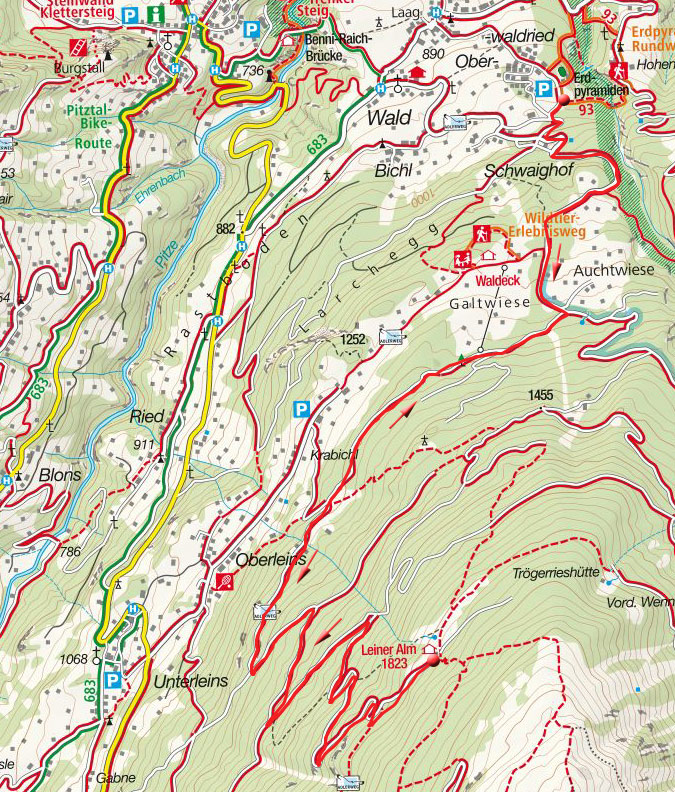 Leiner Alm von Wald im Pitztal Leiner Alm von Wald im Pitztal