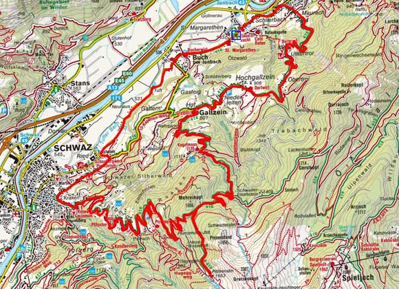 Gallzein - Proxenalm - Zintberg Rundtour Gallzein - Proxenalm - Zintberg Rundtour