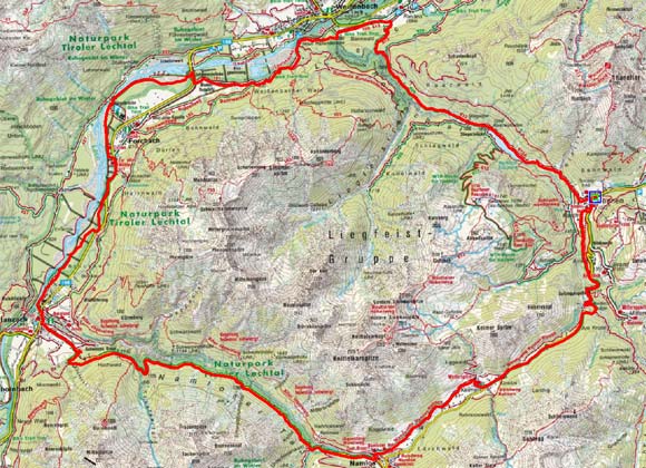 Rund um die Liegfeistgruppe, Lechtaler Alpen Rund um die Liegfeistgruppe, Lechtaler Alpen