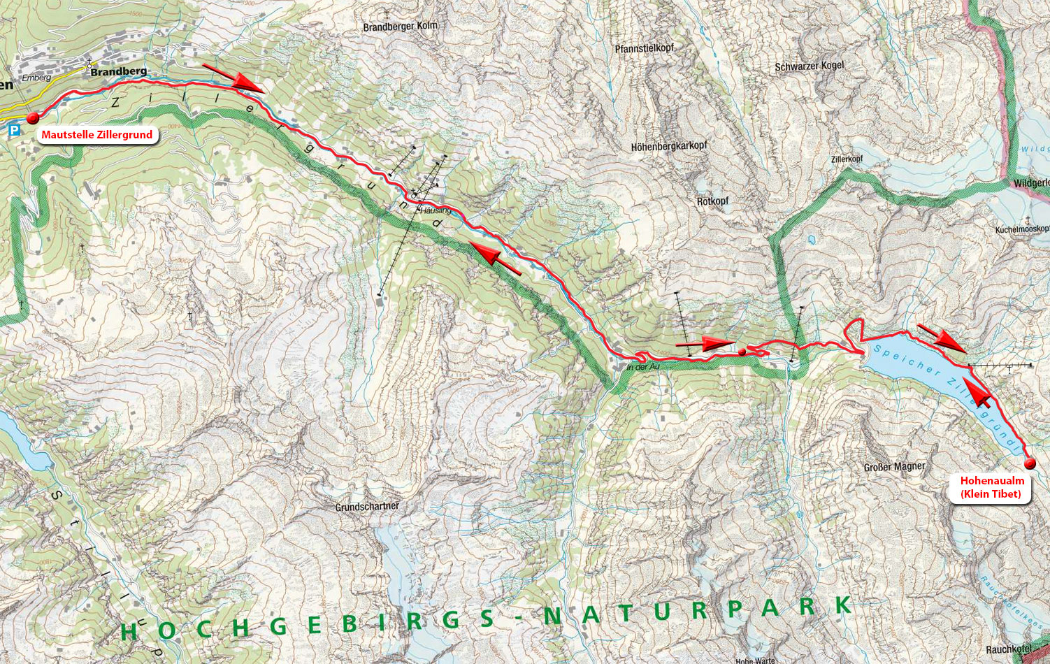 MTB-/E-Bike-Tour: Stausee Zillergründl und Klein Tibet von der Mautstelle Zillergrund MTB-/E-Bike-Tour: Stausee Zillergründl und Klein Tibet von der Mautstelle Zillergrund