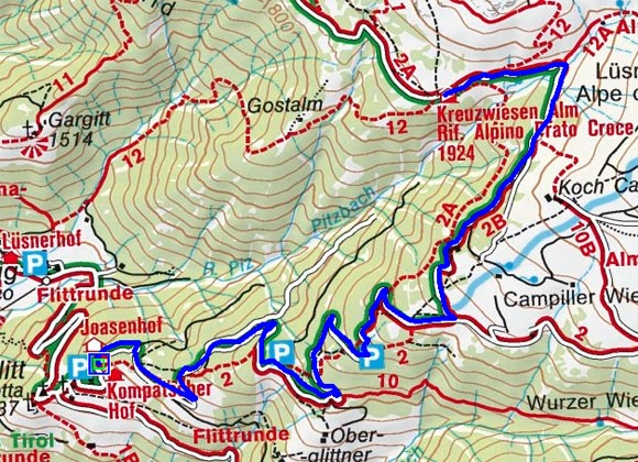 Schutzhütte Kreuzwiesenalm - Naturrodelbahn Schutzhütte Kreuzwiesenalm - Naturrodelbahn
