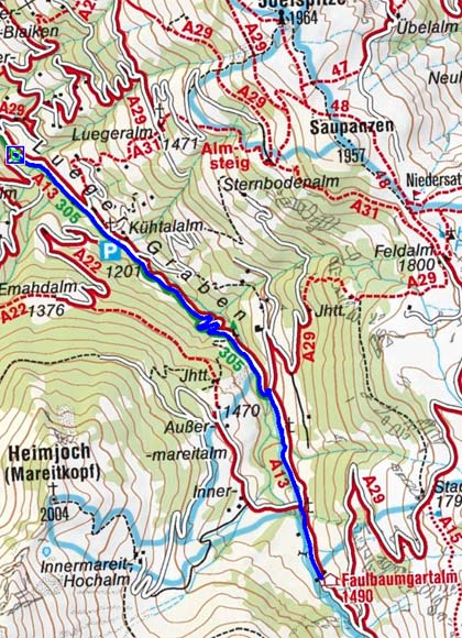 Faulbaumgartenalm - Naturrodelbahn Faulbaumgartenalm - Naturrodelbahn