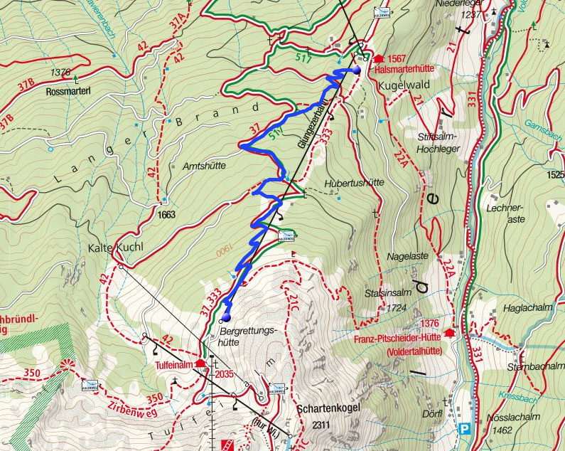 Rodelbahn Tulfein – Halsmarter Rodelbahn Tulfein – Halsmarter