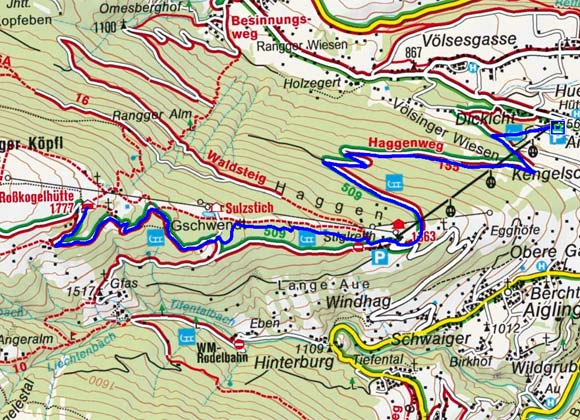 Rosskogelhütte / Rangger Köpfl - Rodelbahn Rosskogelhütte / Rangger Köpfl - Rodelbahn