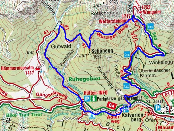 Wettersteinhütte-Rundwanderung vom Parkplatz Stupfer Wettersteinhütte-Rundwanderung vom Parkplatz Stupfer