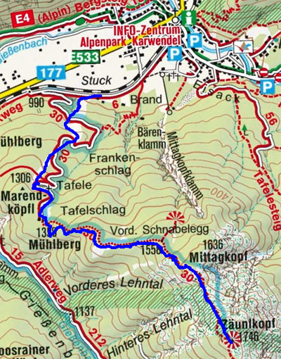 Zäunlkopf (1746 m) von Scharnitz Zäunlkopf (1746 m) von Scharnitz