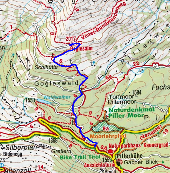 Gogles Alm (2017 m) von der Pillerhöhe Gogles Alm (2017 m) von der Pillerhöhe