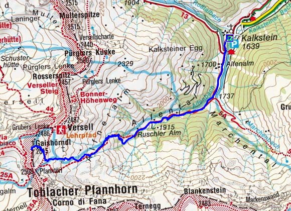 Gaishörndl (2615 m) von Kalkstein Gaishörndl (2615 m) von Kalkstein