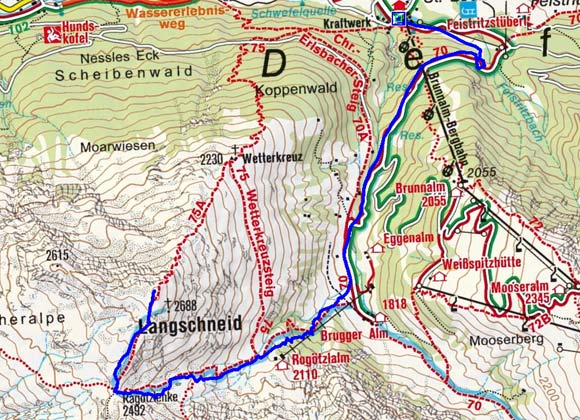 Langschneid (2688 m) aus dem Brunnalmgebiet Langschneid (2688 m) aus dem Brunnalmgebiet