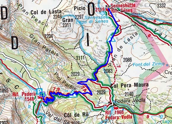 Senneshütte (2126 m) von Pederü Senneshütte (2126 m) von Pederü