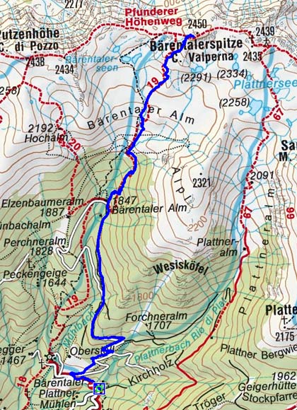 Bärentalerspitze (2450 m) vom Bärentalerhof Bärentalerspitze (2450 m) vom Bärentalerhof