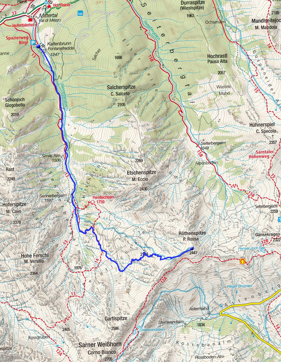Röthenspitze (2441m) von Kaltenbrunn Röthenspitze (2441m) von Kaltenbrunn