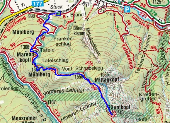 Zäunlkopf (1746 m) von Scharnitz Zäunlkopf (1746 m) von Scharnitz