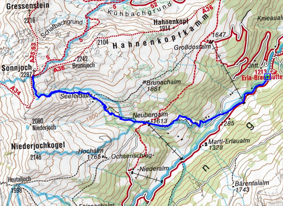 Sonnjoch (2287 m) aus dem Langen Grund Sonnjoch (2287 m) aus dem Langen Grund