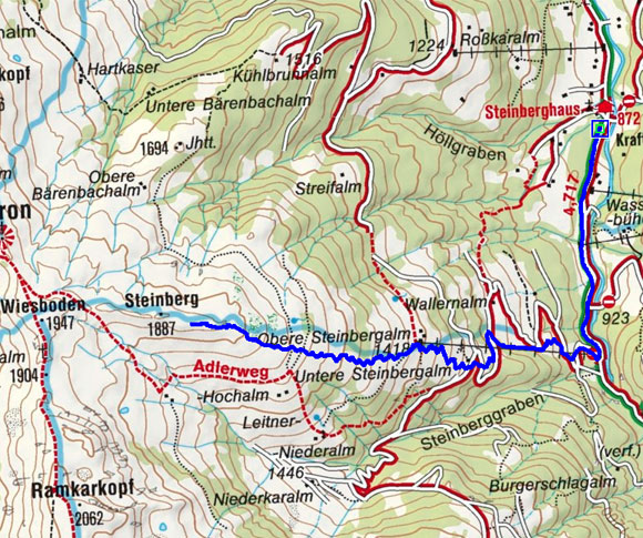 Steinberg (1887 m) vom Steinberghaus Steinberg (1887 m) vom Steinberghaus