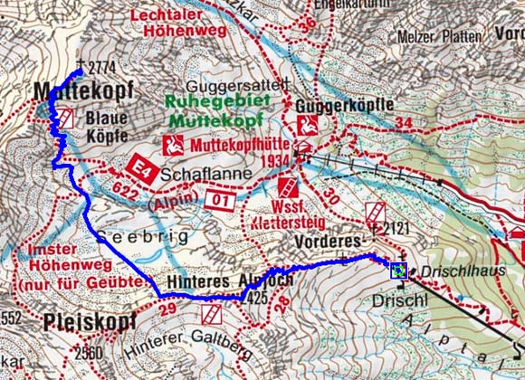 Muttekopf (2774 m) vom Drischlhaus Muttekopf (2774 m) vom Drischlhaus